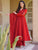 Heavy Roman Silk Embroidered Anarkali Kurta Set with Palazzo & Chanderi Silk Dupatta