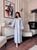 Women's Pure Roman Glass Embroidered Long Kaftan Set with Bottom & Dupatta