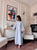 Women's Pure Roman Glass Embroidered Long Kaftan Set with Bottom & Dupatta