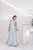 Women's Pure Roman Glass Embroidered Long Kaftan Set with Bottom & Dupatta