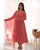 Lucknowi Fox Georgette Anarkali Suit Set with Heavy Sequence Work & Ruffle Dupatta – Ready to Wear