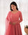 Lucknowi Fox Georgette Anarkali Suit Set with Heavy Sequence Work & Ruffle Dupatta – Ready to Wear
