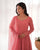 Lucknowi Fox Georgette Anarkali Suit Set with Heavy Sequence Work & Ruffle Dupatta – Ready to Wear