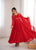 Premium Designer Fox Georgette Long Gown with Rich Flare & Lace Dupatta