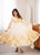 Women's Heavy Organza Silk Floral Print Anarkali Gown Set with Dupatt