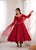 Designer Lace Work Anarkali Gown with Net Dupatta