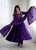 Women’s Royal Purple Anarkali Suit – Stylish Party Wear Long Gown with Dupatta