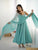 Crunchy Silk Anarkali Suit Set with Swarovski Work & Lace Border Dupatta