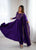 Women’s Royal Purple Anarkali Suit – Stylish Party Wear Long Gown with Dupatta