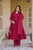 Heavy Roman Silk Embroidered Anarkali Kurta Set with Palazzo & Chanderi Silk Dupatta