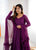 Lucknowi Fox Georgette Anarkali Suit Set with Heavy Sequence Work & Ruffle Dupatta – Ready to Wear