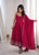 Premium Roman Silk Chanderi Anarkali Suit Set with Pant & Dupatta