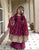 Heavy Natural Crepe Silk Embroidered Anarkali Suit Set with Palazzo & Dupatta