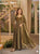Women's Floral Brocade Jacquard Anarkali Suit Set with Pant & Dupatta