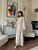 Women's Pure Roman Glass Embroidered Long Kaftan Set with Bottom & Dupatta