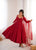 Designer Lace Work Anarkali Gown with Net Dupatta