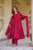 Heavy Roman Silk Embroidered Anarkali Kurta Set with Palazzo & Chanderi Silk Dupatta