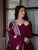 Designer Heavy Vichitra Silk Anarkali Suit with Sequins & Embroidery Work