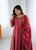 Designer Anarkali Gown Set with Handwork Dupatta & Pant