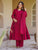 Heavy Roman Silk Embroidered Anarkali Kurta Set with Palazzo & Chanderi Silk Dupatta