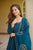 Women's Heavy Vichitra Silk Embroidered Anarkali Suit Set with Palazzo & Dupatta