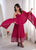 Premium Roman Silk Chanderi Anarkali Suit Set with Pant & Dupatta