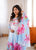 Heavy Organza Silk Floral Print Anarkali Suit with Dupatta & Pant