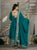 Heavy Roman Cotton Silk Embroidered Anarkali Suit Set with Pant & Dupatta