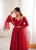 Designer Lace Work Anarkali Gown with Net Dupatta