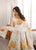 Women's Heavy Organza Silk Floral Print Anarkali Gown Set with Dupatt