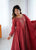 Designer Anarkali Gown Set with Handwork Dupatta & Pant