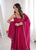 Premium Roman Silk Chanderi Anarkali Suit Set with Pant & Dupatta