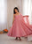 Crunchy Silk Anarkali Suit Set with Swarovski Work & Lace Border Dupatta