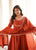 Premium Roman Chanderi Silk Anarkali Suit with Pant & Dupatta