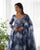Women’s Pure Soft Organza Silk Marble Print Anarkali Suit Set with Gota Patti Dupatta